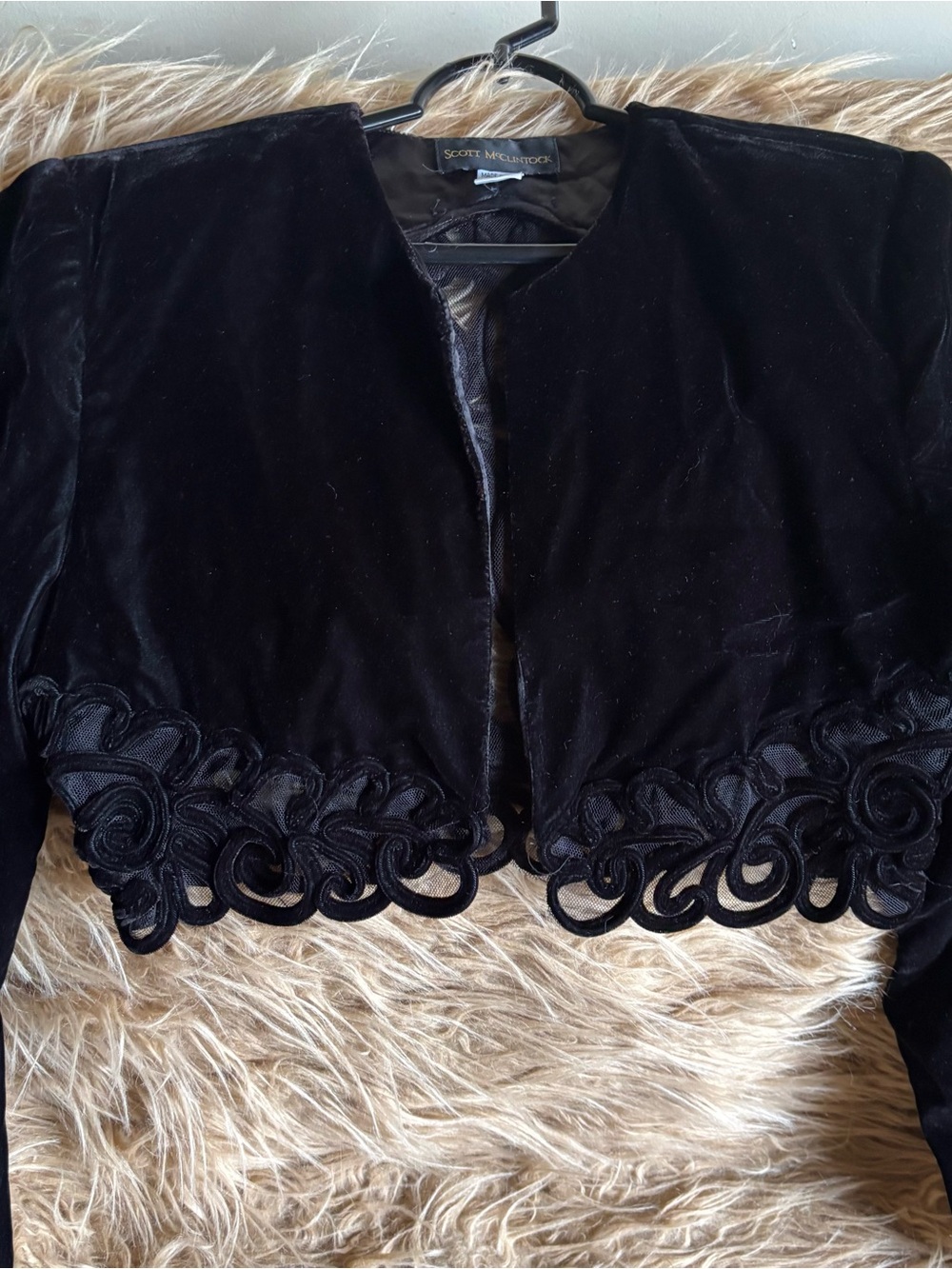 Vintage Victorian Velvet Black Bolero by Scott McClintock New Size 10 - Picture 2 of 5
